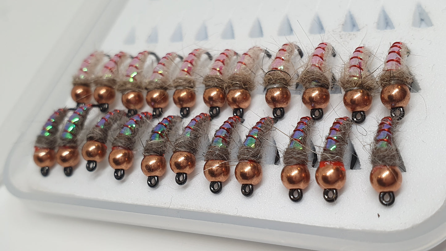 Flashback bead head pupa set(6pcs),size #12